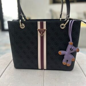 Pink, purple and blue bear Charm